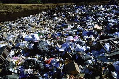 Photo of a grabage dump. Courtesy of NASA.